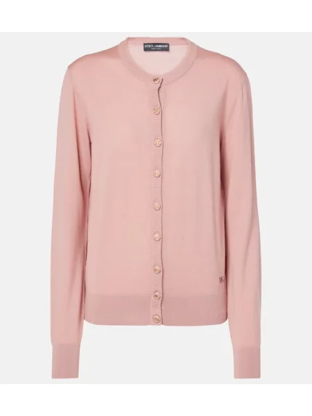 Cardigan Dolce&gabbana de lână roz