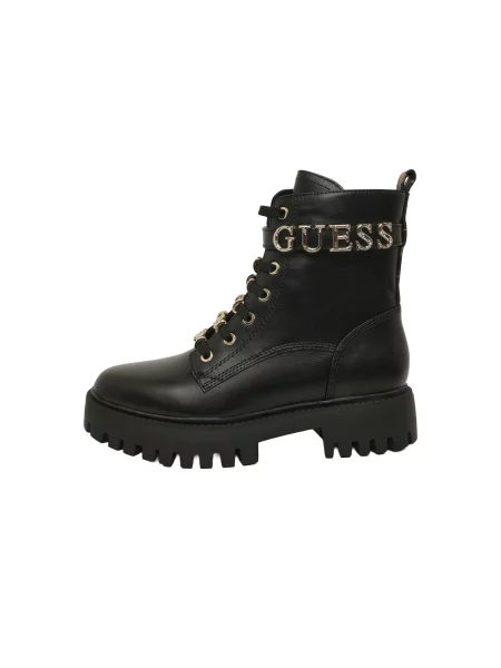 GUESS Ghete cu șireturi FICKI auriu negru