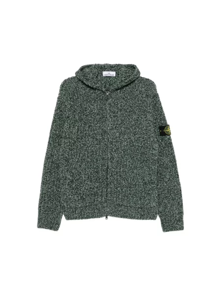 Sweter Stone Island z kapturem z kamieniami zielony