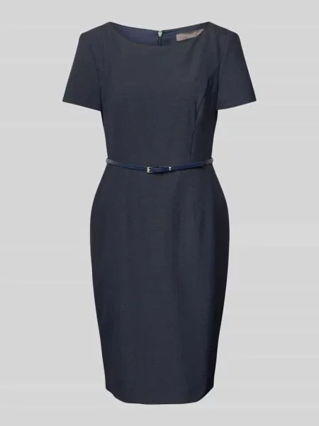 Sukienka etui o długości do kolan z drobnym wzorem Christian Berg Woman Selection