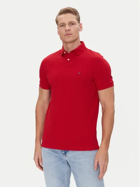 Polo majica Tommy Hilfiger rdeča