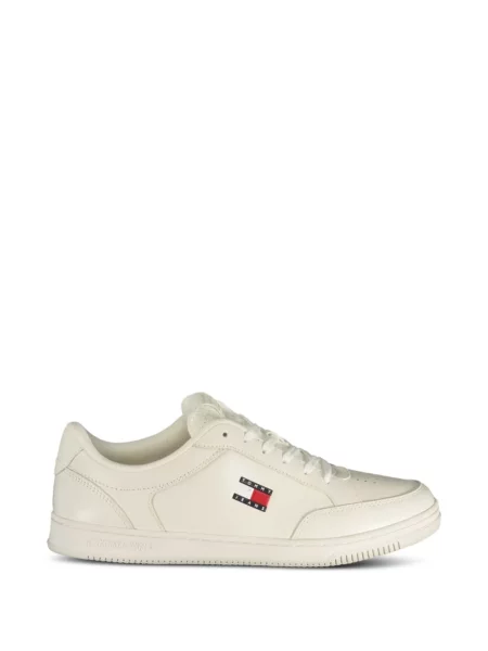 Sneakerși Tommy Jeans cu autograf alb