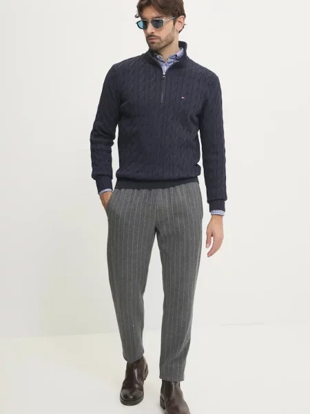 Tommy Hilfiger sweter granatowy lekki