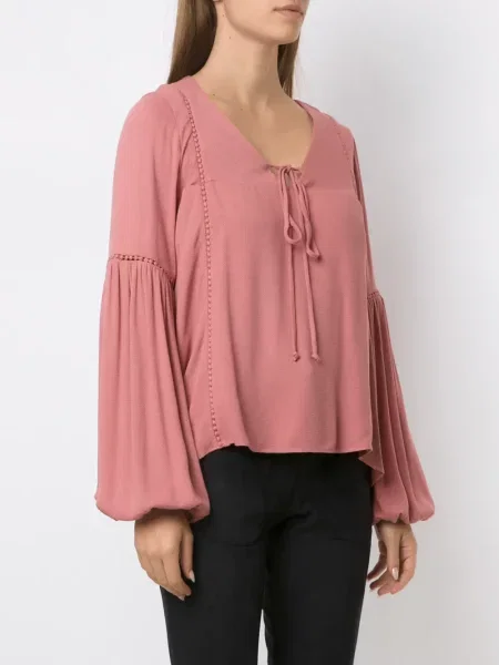 Szeroka szeroki rękaw bluzka Olympiah różowa