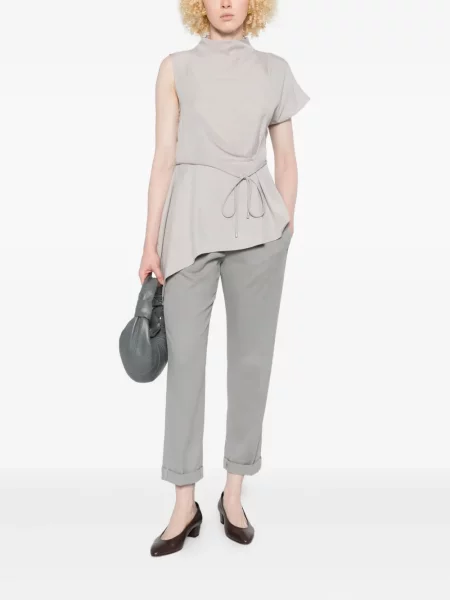 Pantaloni Peserico plisate gri