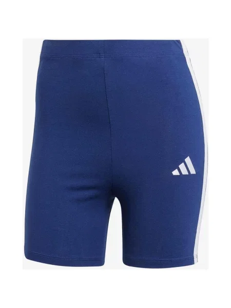 Legginsy krótkie adidas Essentials High Waisted Biker 3 Stripes niebieskie S białe