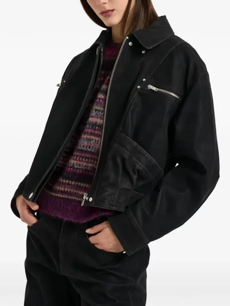 Geanta de piele Marant Etoile negru