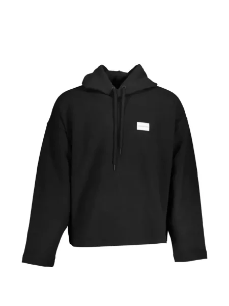 Hanorac cu glugă Calvin Klein Jeans cu cordon negru