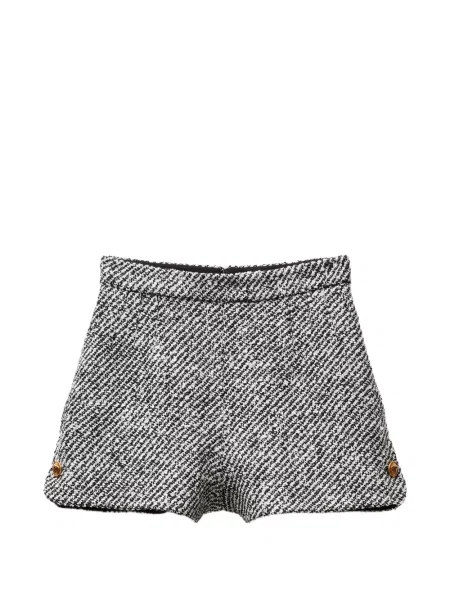 Pantaloni scurți Versace de lână negru