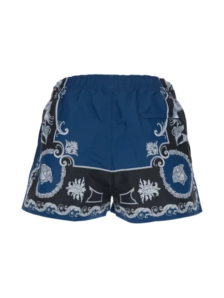 Kąpielówki Versace z nadrukiem niebieskie