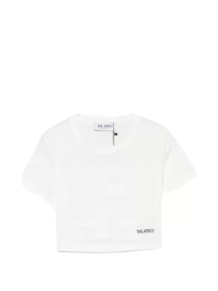 Decupat tricou The Attico cu imagine alb