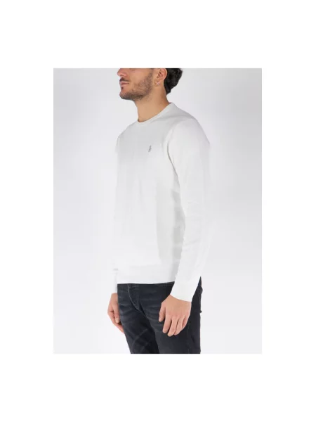 Sweter z dzianiny z wyhaftowanym logo Ralph Lauren biały