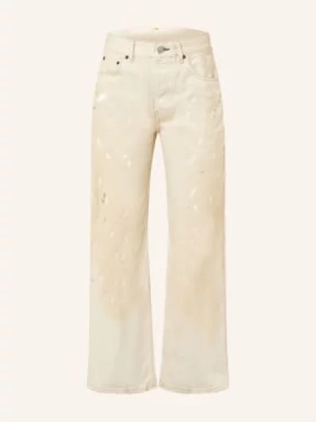 Acne Studios Dżinsy Z Przetarciami weiss białe