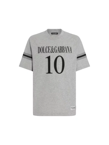 Koszulka Dolce And Gabbana z nadrukiem szara