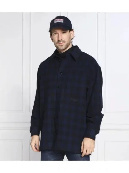 Kenzo gyapjú ing | oversize fit kék