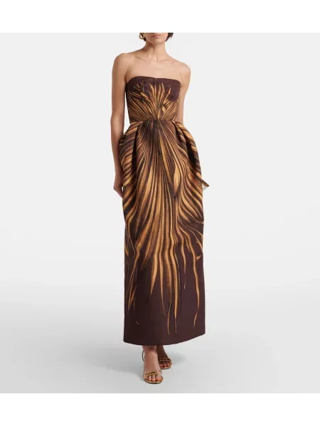 Rochie Oscar De La Renta cu imagine maro