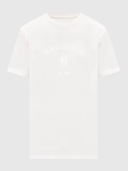 Футболка з принтом логотипа Maison Margiela Mm6 біла