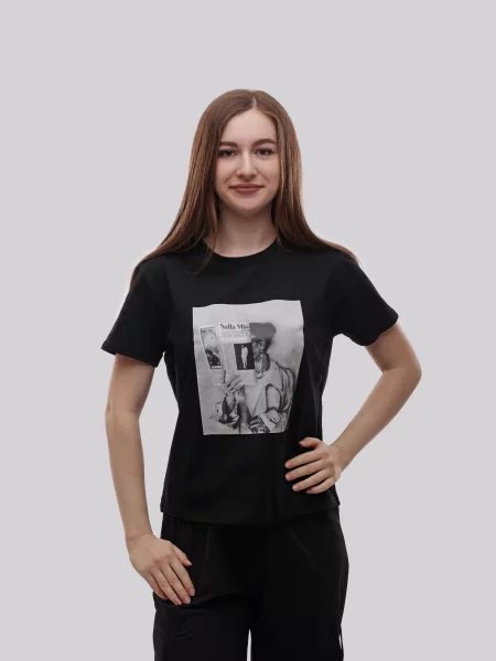 Футболка LUMO віскоза/поліестер чорний