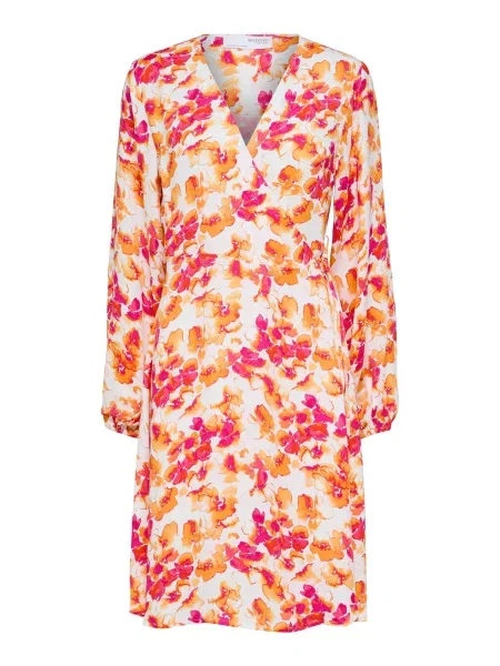 SELECTED FEMME Rochie FIOLA portocaliu / roz alb