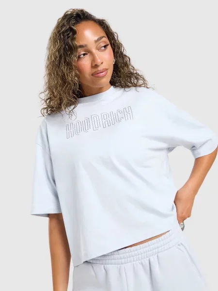 Hoodrich T-Shirt Og Ion Mid Lengthj Oversized szara