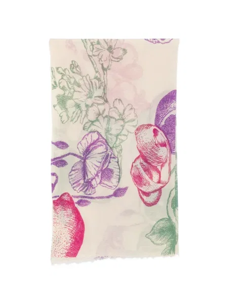 Fular Mouleta cu model floral cu imagine