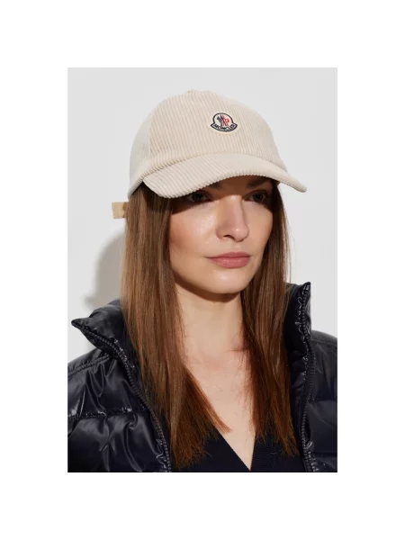 Czapka z daszkiem Moncler beżowa