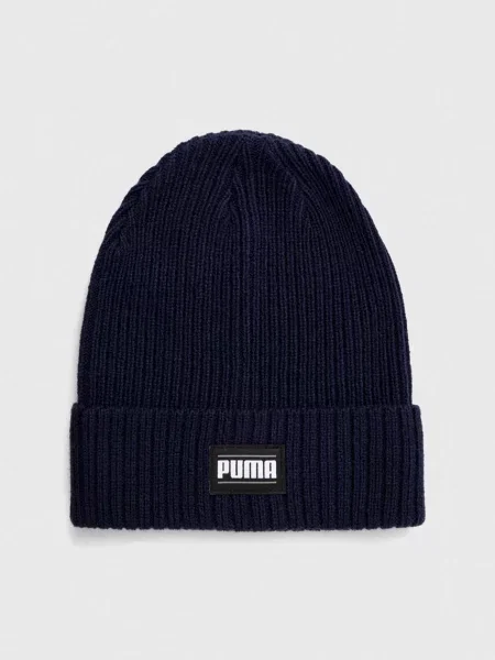 Шапка Puma с фина плетка тъмносиньо