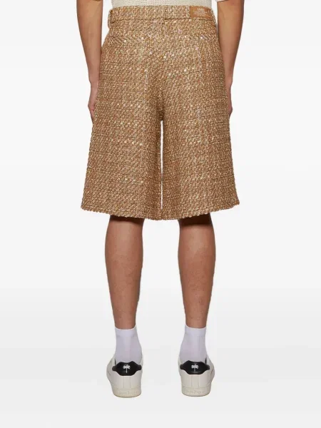 Pantaloni scurți Amiri plisate maro