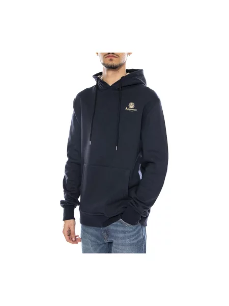Bluza z kapturem Aquascutum polarowa niebieska