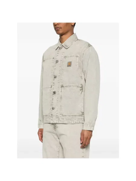 Carhartt Wip Kurtki Mężczyzna Szary L OG Double Front Jacket zielona