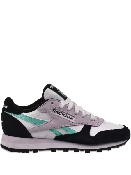 Sneakerși Reebok din piele de căprioară alb