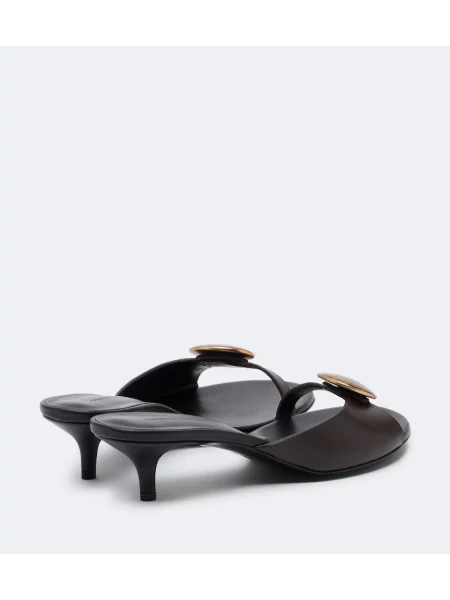 Papuci tip mules Christopher Esber din piele maro