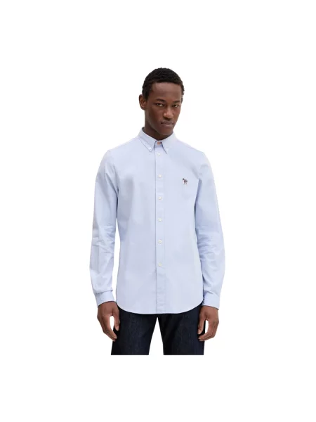 Koszula Ps By Paul Smith w zebrę niebieska