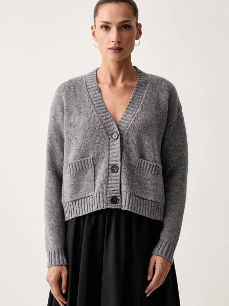 Weekend Max Mara cardigan pentru femei din lână WKDFILMATO gri