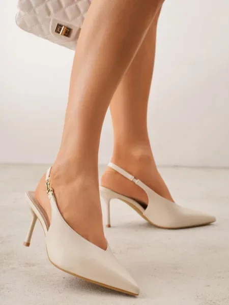 Pantofi stiletto Natonale bej