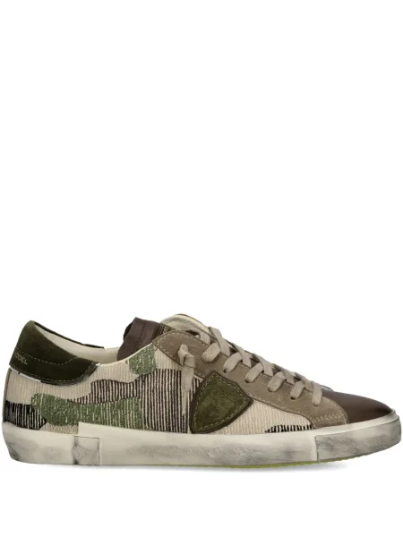 Sneakerși Philippe Model Paris cu model camuflaj maro