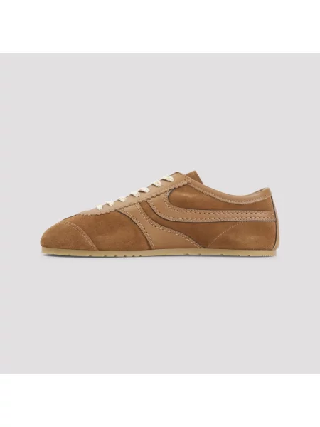 Sneakersy Dries Van Noten skórzane brązowe