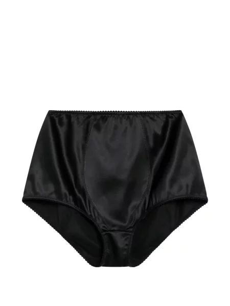 Chiloți briefs Dolce & Gabbana cu talie înaltă din satin negru