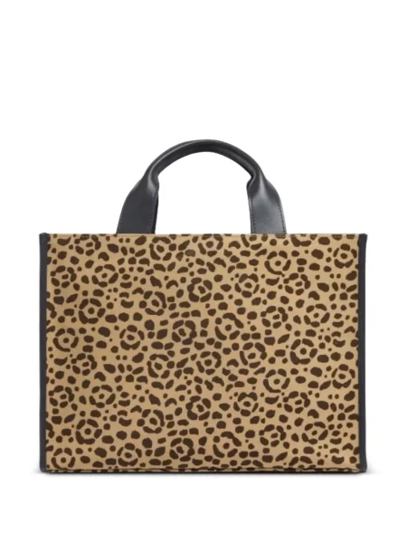 Geantă shopper Inoui Editions cu imagine cu model leopard