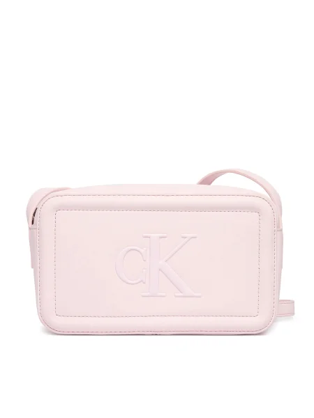 Calvin Klein geantă crossbody pentru femei cu imitație de piele roz
