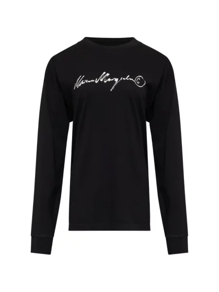 Lung tricou Mm6 Maison Margiela cu imagine negru
