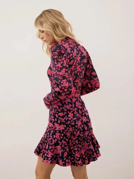 Спідниця Bizuu MEXICANA mini розкльошена MEXICANA RÓŻOWY рожевий