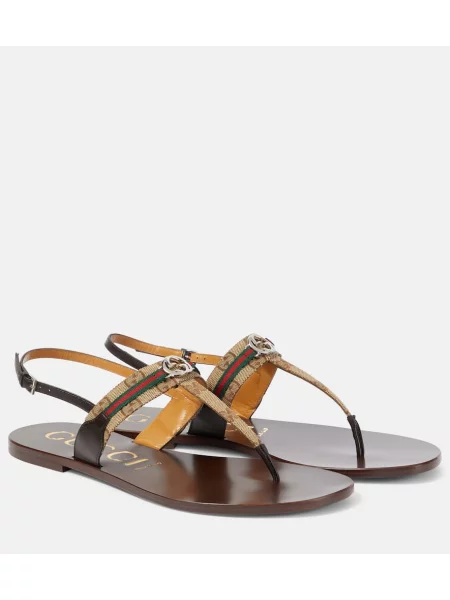 Usnjene tangice Gucci bež