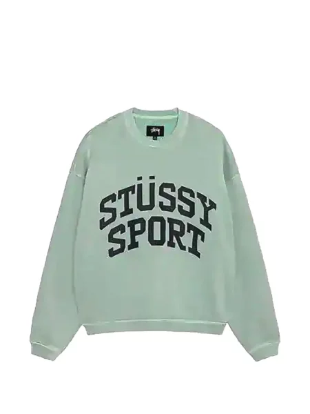 Hanorac crewneck Stüssy cu decolteu rotund albastru