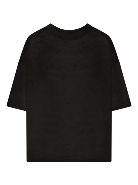 Tricou Roberto Collina cu decolteu rotund negru