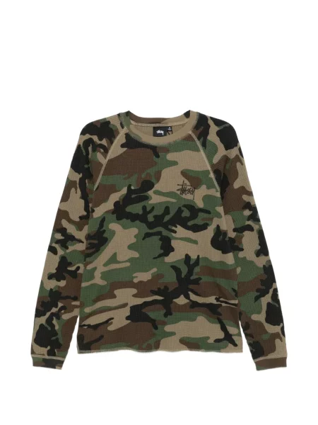 Tricou Stüssy cu decolteu rotund cu model camuflaj