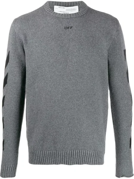 Pulover Off-white tricotate alb