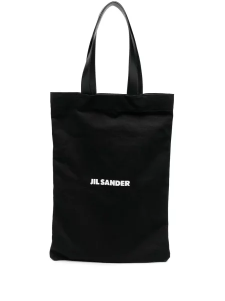 Geantă Jil Sander cu imagine negru
