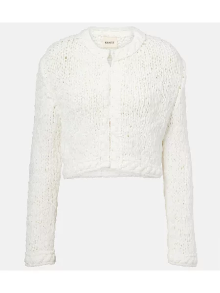 Cardigan Khaite tricotate alb