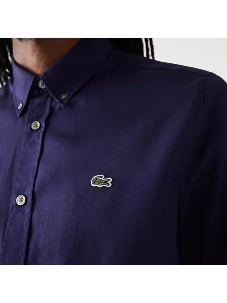 Lacoste Koszula O Regularnym Kroju Z Bawełny Premium granatowa